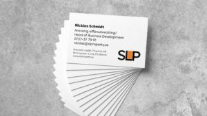 Image of business cards for SLP.